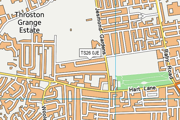 TS26 0JE map - OS VectorMap District (Ordnance Survey)