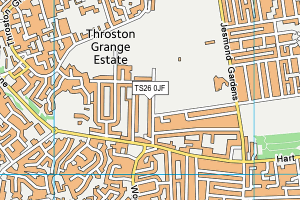 TS26 0JF map - OS VectorMap District (Ordnance Survey)