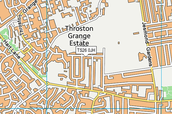 TS26 0JH map - OS VectorMap District (Ordnance Survey)