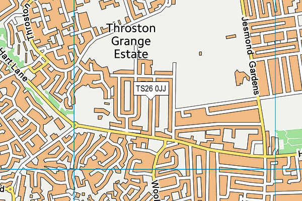 TS26 0JJ map - OS VectorMap District (Ordnance Survey)