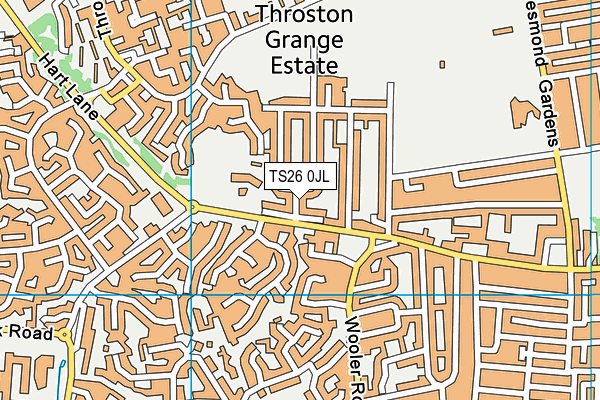 TS26 0JL map - OS VectorMap District (Ordnance Survey)