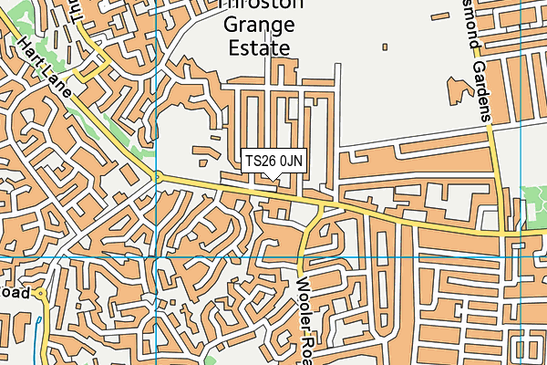 TS26 0JN map - OS VectorMap District (Ordnance Survey)