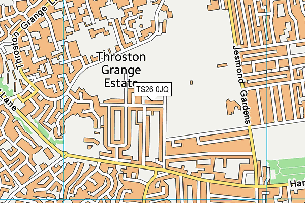 TS26 0JQ map - OS VectorMap District (Ordnance Survey)