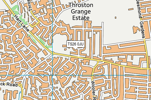 TS26 0JU map - OS VectorMap District (Ordnance Survey)