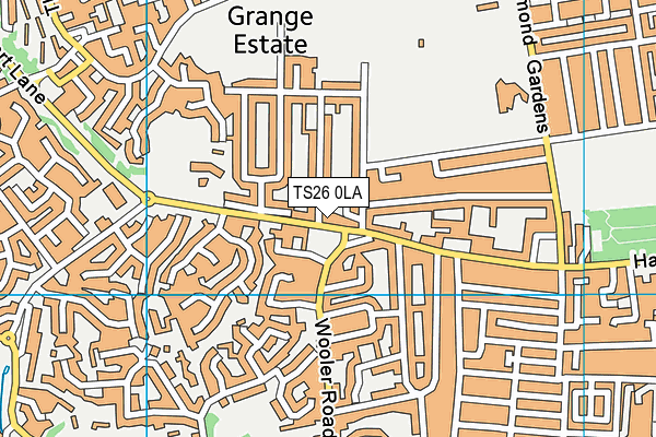 TS26 0LA map - OS VectorMap District (Ordnance Survey)