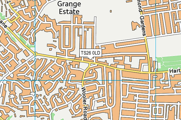 TS26 0LD map - OS VectorMap District (Ordnance Survey)