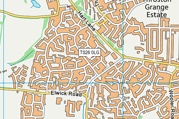 TS26 0LG map - OS VectorMap District (Ordnance Survey)