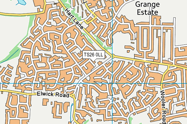 TS26 0LL map - OS VectorMap District (Ordnance Survey)