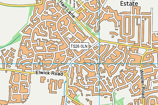 TS26 0LN map - OS VectorMap District (Ordnance Survey)