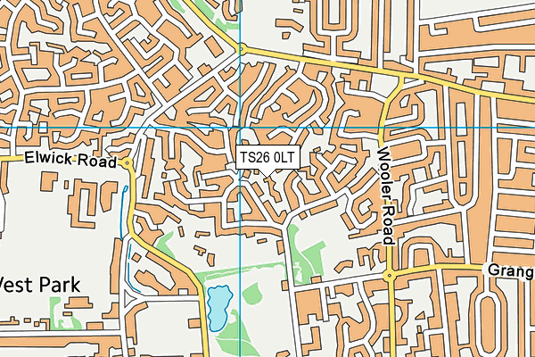 TS26 0LT map - OS VectorMap District (Ordnance Survey)