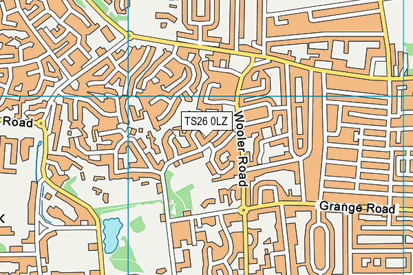 TS26 0LZ map - OS VectorMap District (Ordnance Survey)