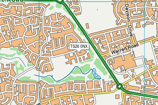 TS26 0NX map - OS VectorMap District (Ordnance Survey)