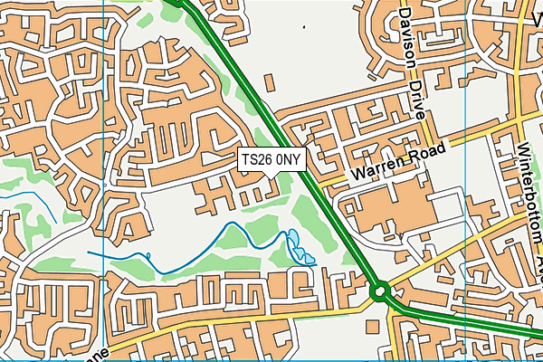 TS26 0NY map - OS VectorMap District (Ordnance Survey)