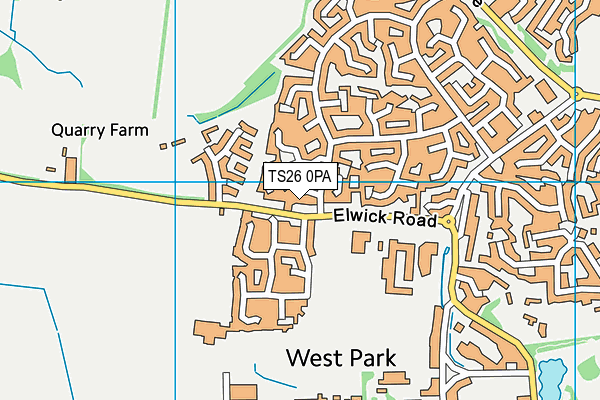 TS26 0PA map - OS VectorMap District (Ordnance Survey)