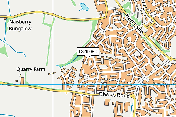 TS26 0PD map - OS VectorMap District (Ordnance Survey)