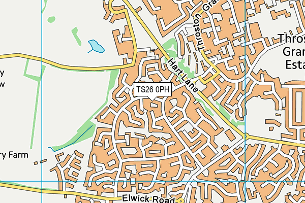 TS26 0PH map - OS VectorMap District (Ordnance Survey)