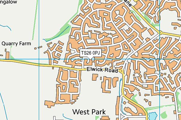 TS26 0PJ map - OS VectorMap District (Ordnance Survey)