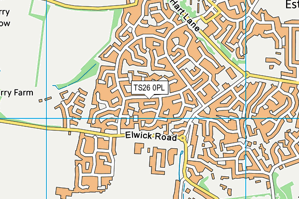 TS26 0PL map - OS VectorMap District (Ordnance Survey)