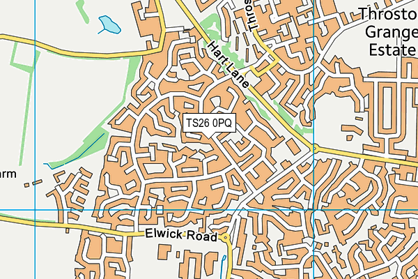 TS26 0PQ map - OS VectorMap District (Ordnance Survey)