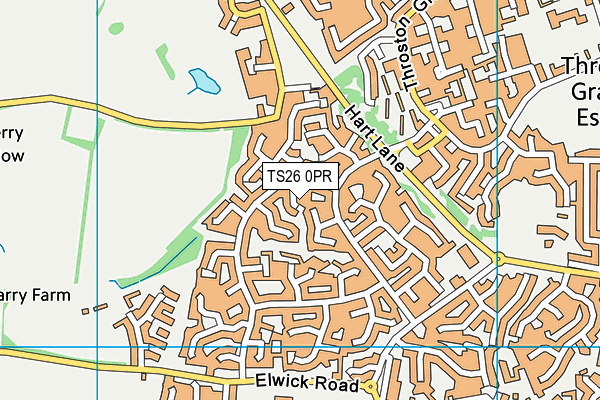 TS26 0PR map - OS VectorMap District (Ordnance Survey)