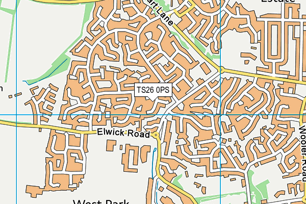 TS26 0PS map - OS VectorMap District (Ordnance Survey)