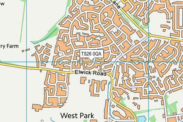 TS26 0QA map - OS VectorMap District (Ordnance Survey)