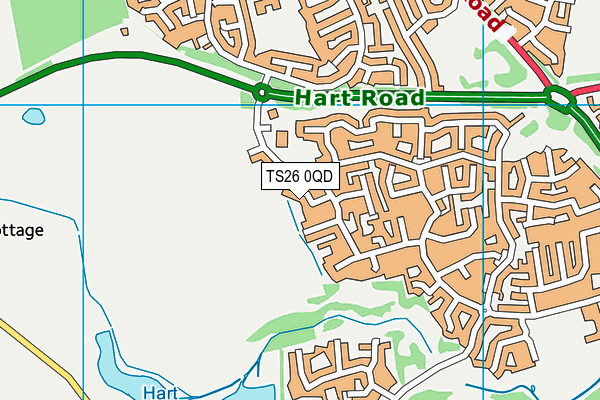 TS26 0QD map - OS VectorMap District (Ordnance Survey)