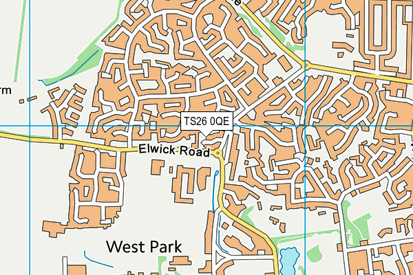 TS26 0QE map - OS VectorMap District (Ordnance Survey)