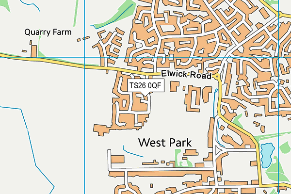 TS26 0QF map - OS VectorMap District (Ordnance Survey)
