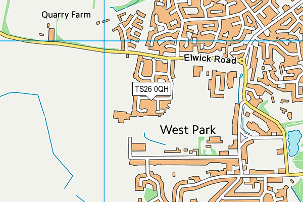 TS26 0QH map - OS VectorMap District (Ordnance Survey)