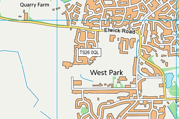 TS26 0QL map - OS VectorMap District (Ordnance Survey)