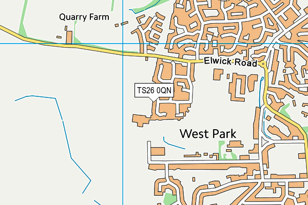 TS26 0QN map - OS VectorMap District (Ordnance Survey)
