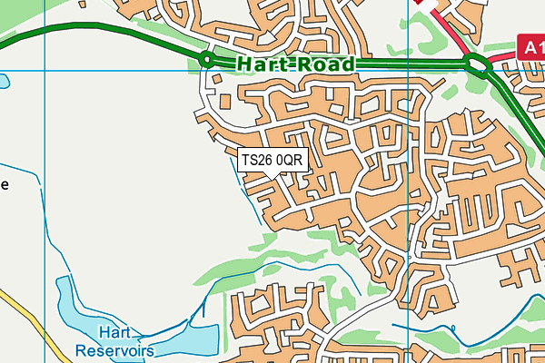 TS26 0QR map - OS VectorMap District (Ordnance Survey)