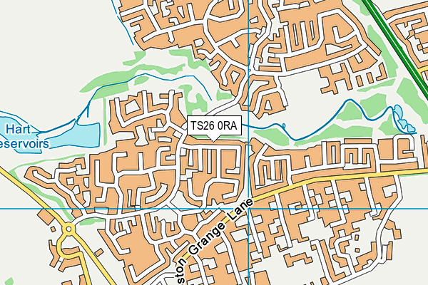 TS26 0RA map - OS VectorMap District (Ordnance Survey)