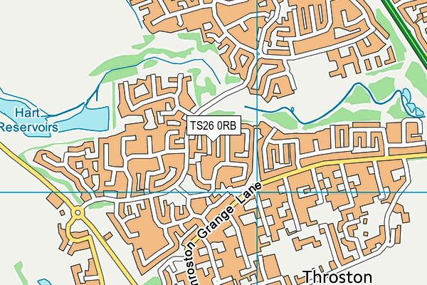 TS26 0RB map - OS VectorMap District (Ordnance Survey)