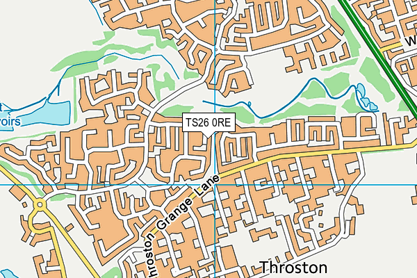 TS26 0RE map - OS VectorMap District (Ordnance Survey)
