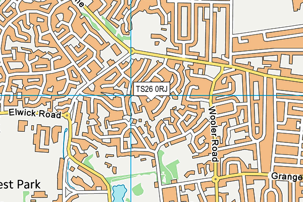 TS26 0RJ map - OS VectorMap District (Ordnance Survey)