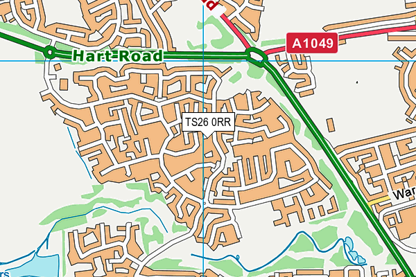 TS26 0RR map - OS VectorMap District (Ordnance Survey)