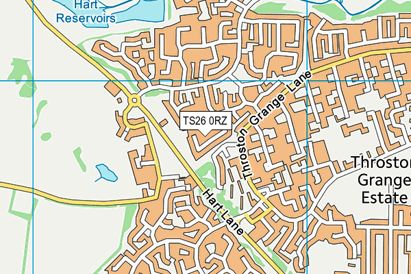 TS26 0RZ map - OS VectorMap District (Ordnance Survey)