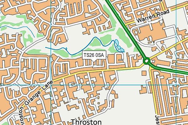 TS26 0SA map - OS VectorMap District (Ordnance Survey)