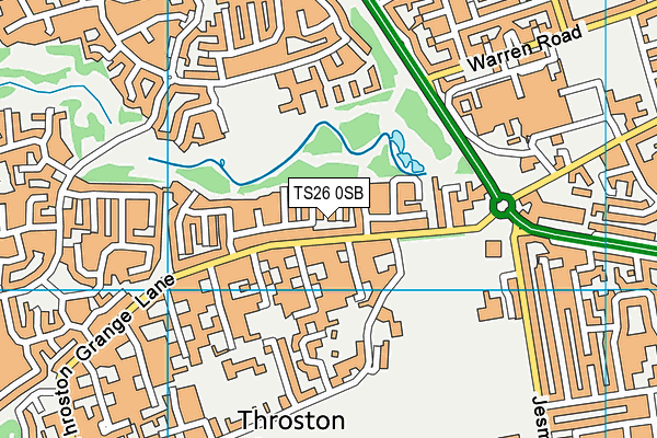 TS26 0SB map - OS VectorMap District (Ordnance Survey)