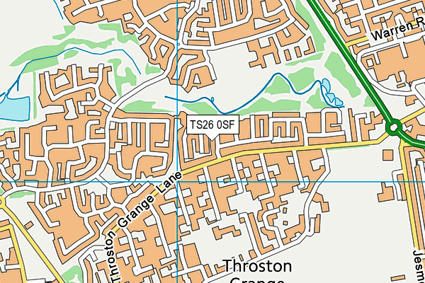 TS26 0SF map - OS VectorMap District (Ordnance Survey)