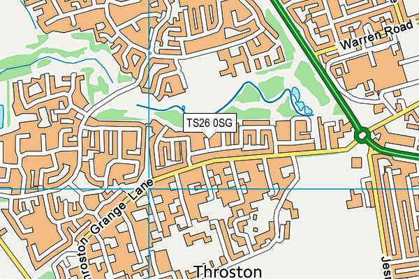TS26 0SG map - OS VectorMap District (Ordnance Survey)