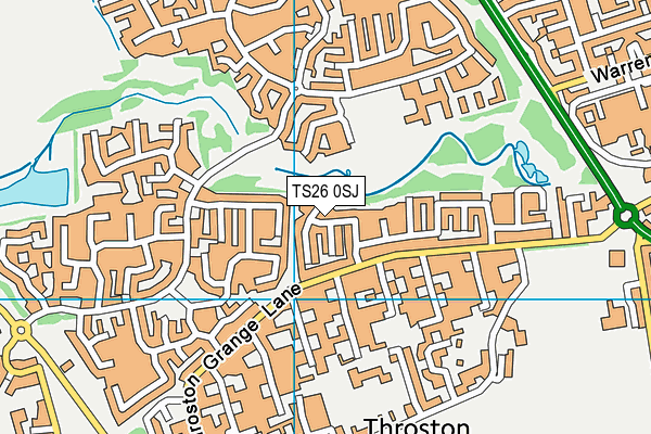 TS26 0SJ map - OS VectorMap District (Ordnance Survey)