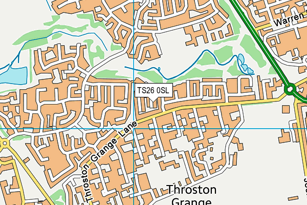 TS26 0SL map - OS VectorMap District (Ordnance Survey)