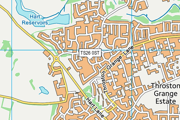 TS26 0ST map - OS VectorMap District (Ordnance Survey)