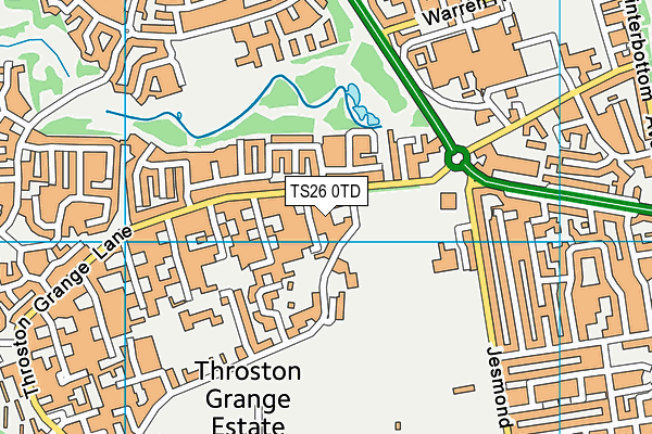 TS26 0TD map - OS VectorMap District (Ordnance Survey)