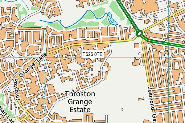 TS26 0TE map - OS VectorMap District (Ordnance Survey)