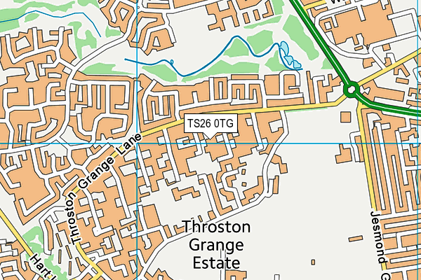 TS26 0TG map - OS VectorMap District (Ordnance Survey)