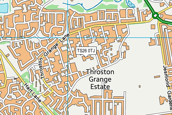TS26 0TJ map - OS VectorMap District (Ordnance Survey)